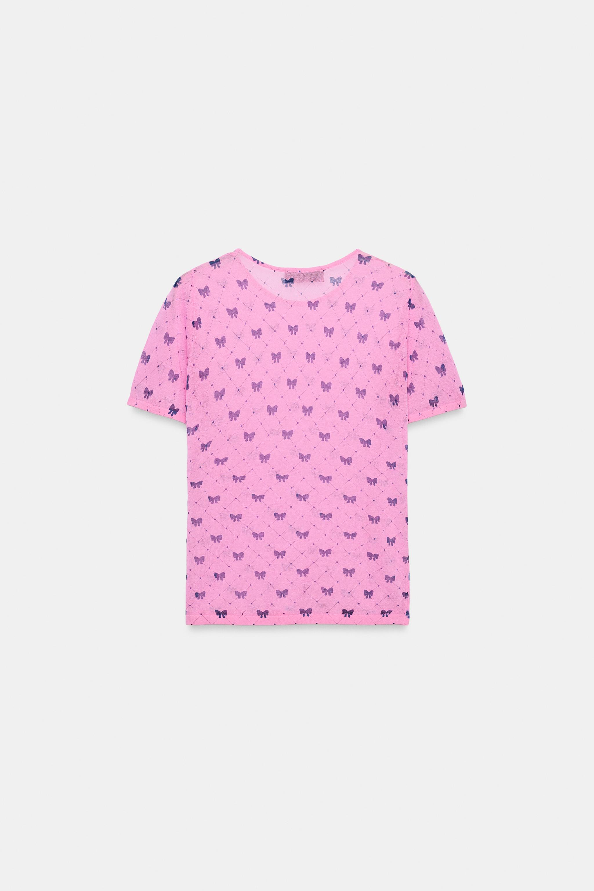TOP À LACETS EN MAILLE FINE